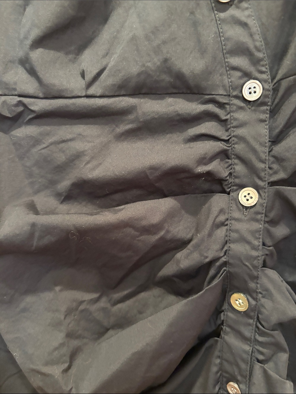 Veronica Beard Bell Button-Front Ruched Shirt Dress - Picture 8 of 8